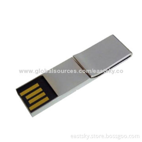 Custom metal clip USB drive, waterproof, dust-proof chipset inserted, USB2.0 interfaceNew